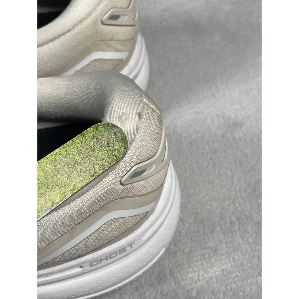 Brooks Ghost 15 Running Shoes Women's 9.5 White Cream Athletic Sneakers Mesh